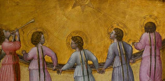 F&uuml;nf tanzende Engel / Sonne von Giovanni di Paolo in Cond&eacute; Chantilly